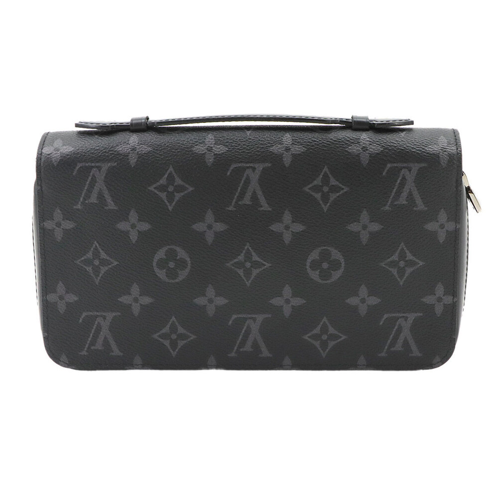 Louis Vuitton Monogram Eclipse Zippy XL Round Long Wallet M61698 Black RFID